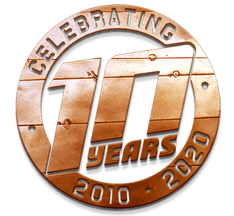 Hosking Industries 10-year anniversary badge