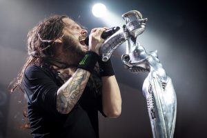 Jonathan Davis of Korn on stage in Sydney Australia