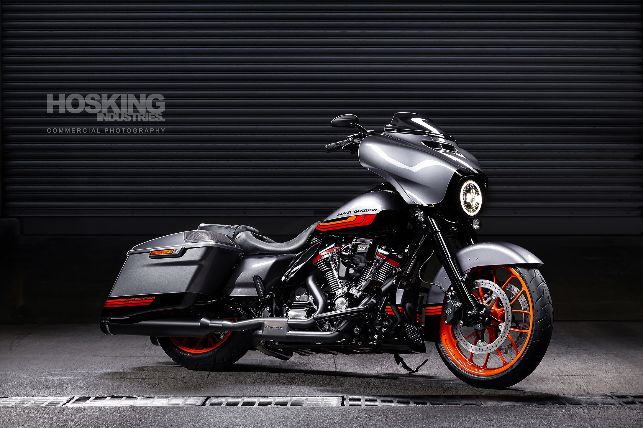 Harley Davidson bagger style motorcycle